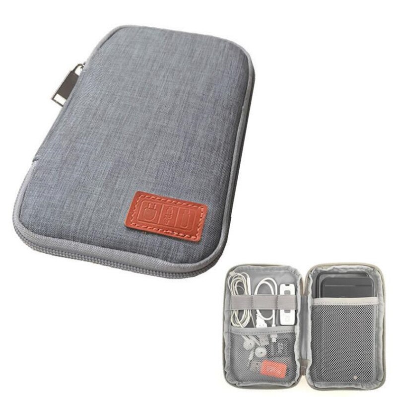 여행 키트 작은 가방 휴대 전화 케이스 디지털 가제트 장치 USB 케이블 데이터 케이블 주최자 여행 삽입 된 가방 보관 가방